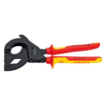 KNIPEX/凯尼派克 Knipex 棘轮绝缘电缆剪（剪切SWA铠装电缆），耐压1000V 剪切45mm，95 36 315 A