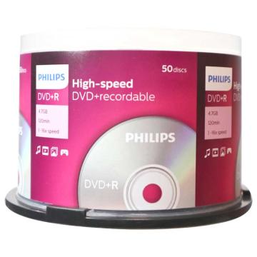 PHILIPS/飞利浦 光盘，DVD+R 光盘 4.7G/16X（50片筒装） 银色 单位：筒