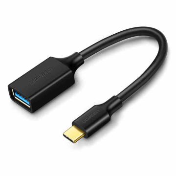 UGREEN/绿联 转接线 ,Type-C公转USB3.0母 OTG数据线 US154（30701）15cm 黑色