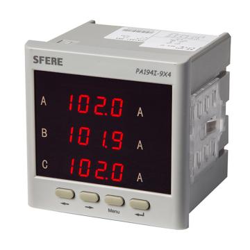 sfere/斯菲尔 三相交流数显电流表 ,PA194I-9X4 输入AC 5A 开孔尺寸91*91