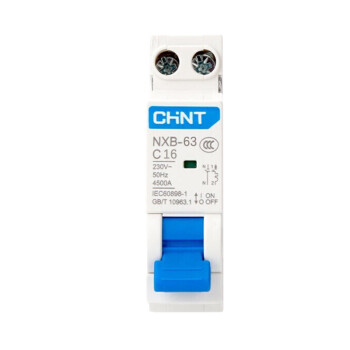 CHINT/正泰 微型断路器 ,NXB-63 1P+N 16A C型