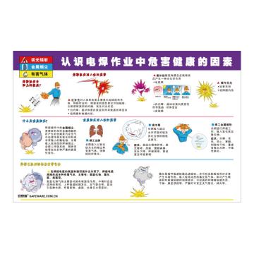 SAFEWARE/安赛瑞 认识电焊作业中危害健康的因素，ABS板，75cm×50cm，30417