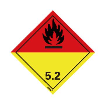 SAFEWARE/安赛瑞 危险品标识-有机过氧化物 5.2 ， 高性能不干胶，100mm×100mm，32010，20张/包