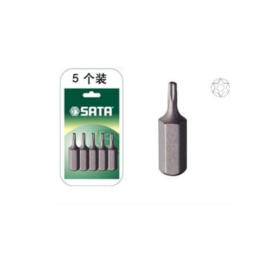 SATA/世达 5件套8MM系列30mm长中孔花型旋具头TT30，59456