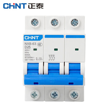 CHINT/正泰 微型断路器 ,NXB-63 3P 25A D型