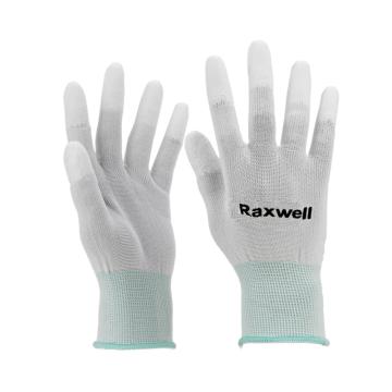 Raxwell 涤纶针织PU工作手套 (指浸)，13针，XL码，RW2439，10副/包