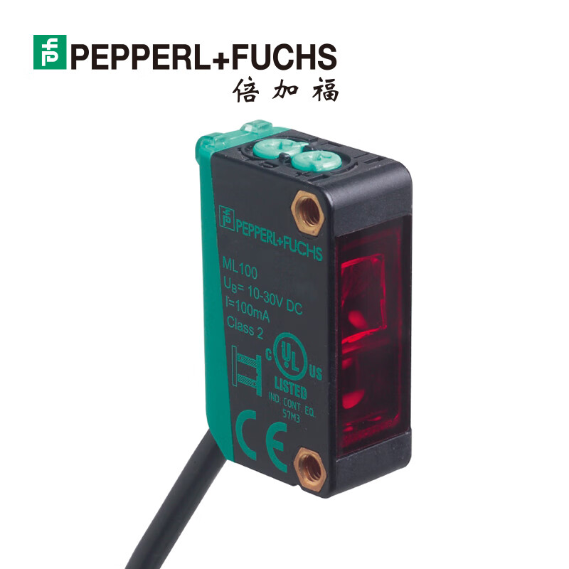 倍加福 (PEPPERL+FUCHS) 方型带背景抑制功能的漫反射型光电传感器；ML100-8-H-350-RT/103/115