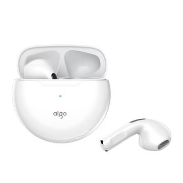 aigo/爱国者 半入耳式蓝牙 耳机降噪 无线蓝牙5.1 超长续航迷你触控通话耳机 白色 T16