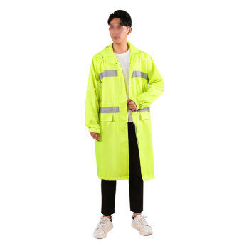 汉盾 带反光条双层连体雨衣（加厚150D牛津布)荧光绿175//XL码25件/箱 HD-RAC012