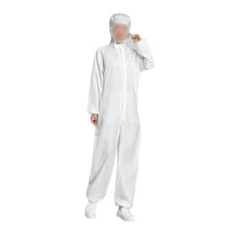 易工鼎 防静电服 连体连帽 白色4XL码 1件