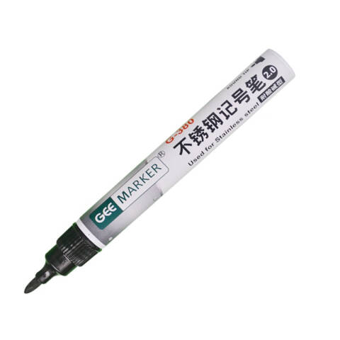 GEEMARKER 不锈钢记号笔 速干耐高温耐酸碱记号笔 2mm左右 G-380