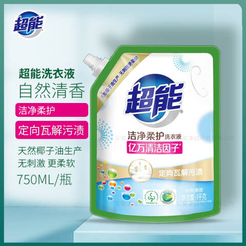超能 植翠洗衣液 鲜艳亮丽 1kg