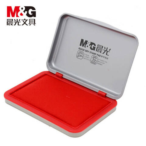 M&G/晨光 秒干印台(中)，AYZ97517A 红色