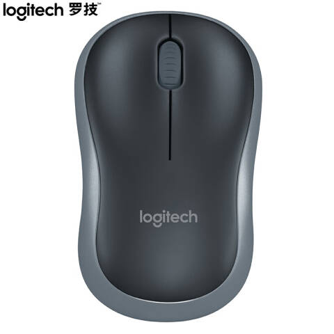 罗技Logitech 无线鼠标，M186 灰色 商务办公家用鼠标