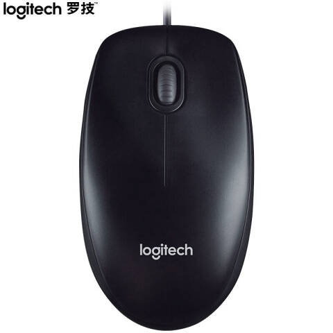 罗技Logitech 有线鼠标，M90 黑色