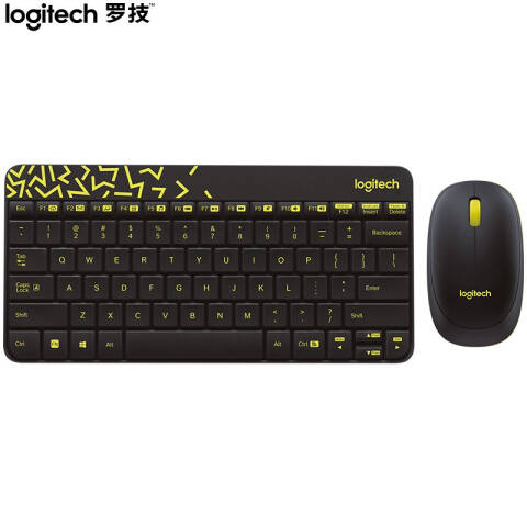 罗技Logitech 无线键鼠套装，MK240 Nano 无线鼠标无线键盘套装（黑色）