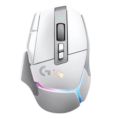 罗技Logitech 无线鼠标，G502 X PLUS 白 LIGHTFORCR混合微动无线鼠标