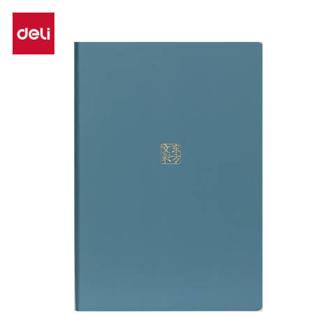 得力deli DF710东方文彩皮面本210mmx143mm120张(白青(蓝))(本)