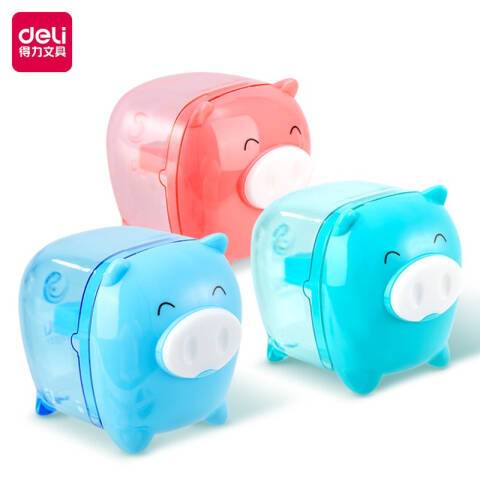 Deli/得力 0557-03珍宝猪卷笔刀(混)
