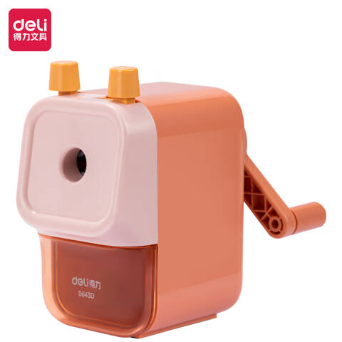 Deli/得力 0643D大口径手摇削笔机(红色)(盒)