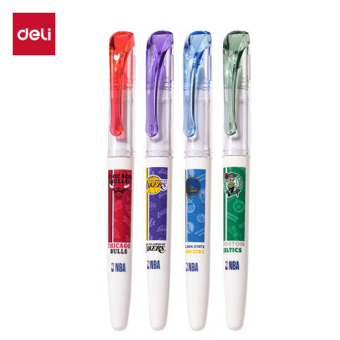 Deli/得力 SF540NBA直液式学生钢笔EF暗尖(可擦纯蓝)(1笔+1墨囊/卡)