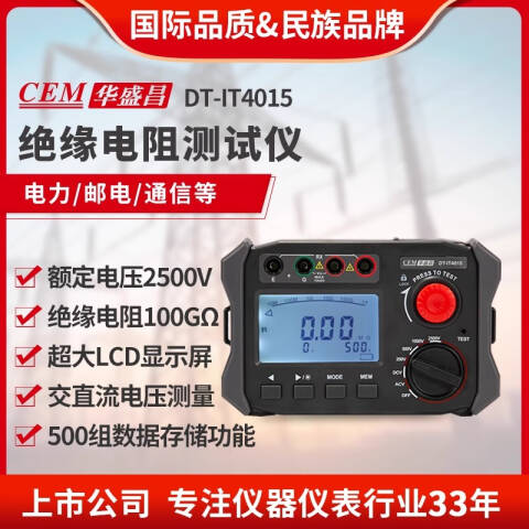 CEM/华盛昌 绝缘电阻测试仪100GΩ DT-IT4015