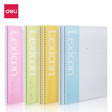 Deli/得力 7689办公螺旋本(混)-80张-A4(本)