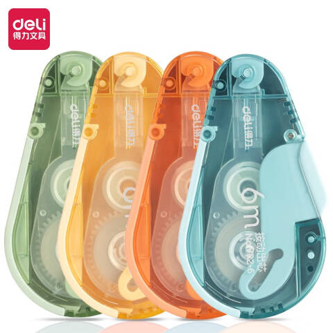 Deli/得力 VR2-6按动密封门修正带5mm*6m膜带(混)(个)