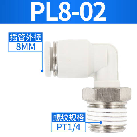 AirTAC/亚德客 L型螺纹二通接头 PL802