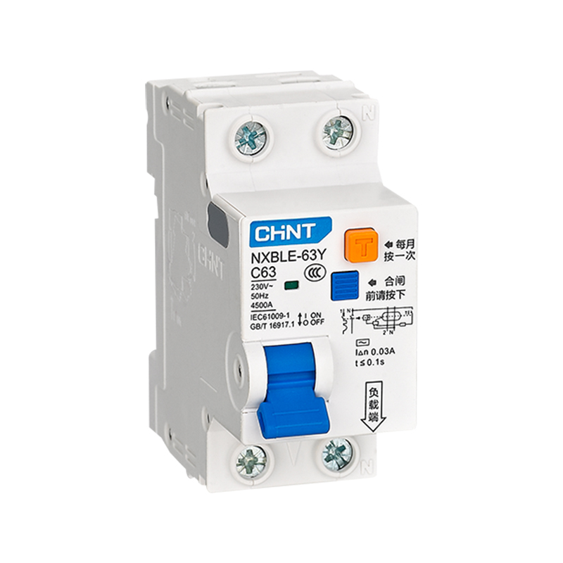 CHINT/正泰 NXBLE-63YH 剩余电流动作断路器 NXBLE-63YH 1P+N C6 30mA A型 6kA