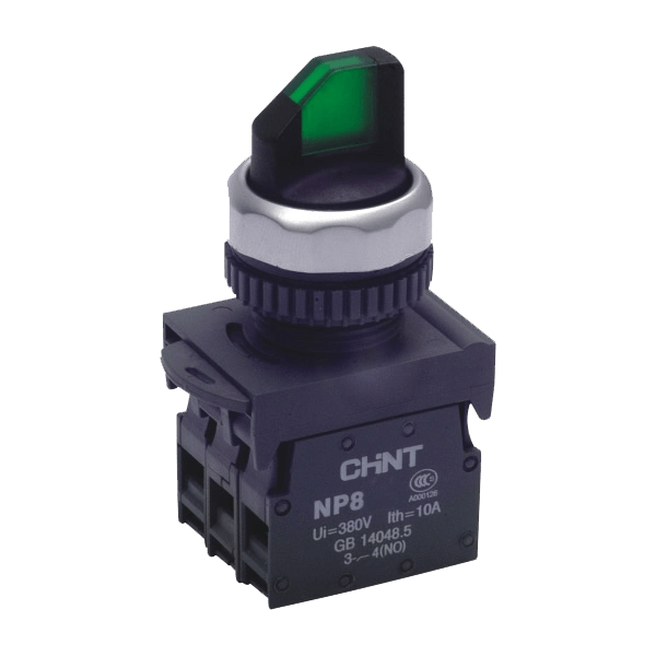 CHINT/正泰 NP8 带灯旋钮 NP8-20XD/37 白 AC 110V-220V