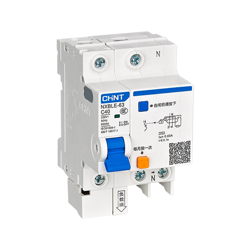 CHINT/正泰 NXBLE-63 剩余电流动作断路器 NXBLE-63 1P+N C40 10mA 6kA