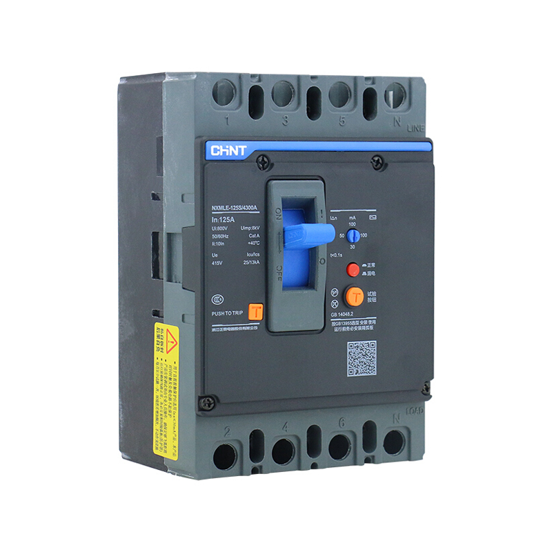 CHINT/正泰 NXMLE 塑壳漏电保护断路器 带分励脱扣器 NXMLE-125H/4310B 25A A AC400V