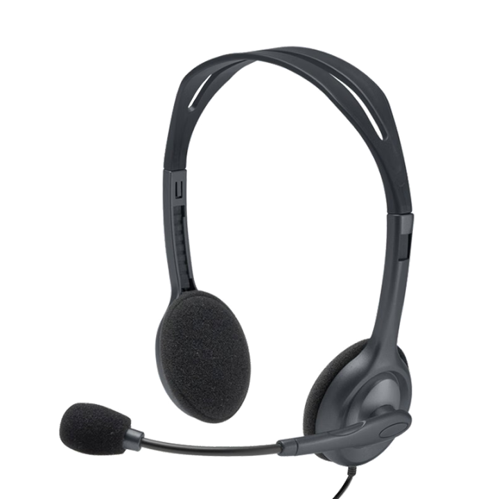 罗技Logitech 耳麦，H111 3.5mm有线头戴式耳机
