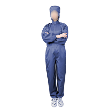 易工鼎 防静电服 连体连帽 藏青色L码 1件