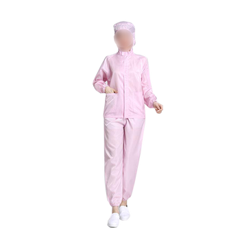 易工鼎 防静电服 分体连帽带口袋 粉色XL码 1件