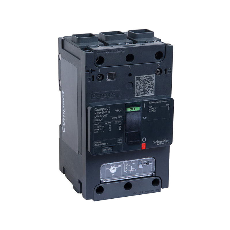 施耐德 NSXm F 塑壳配电保护busbar NSX100M F TM80D 3P 固定式 接线片/母排连接器(板前接线)