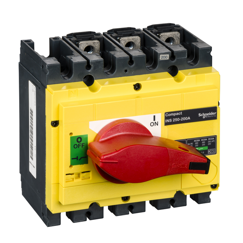 施耐德 INS 负荷隔离开关 INS250 200A 3P RED ROTARY HANDLE-YELLOW