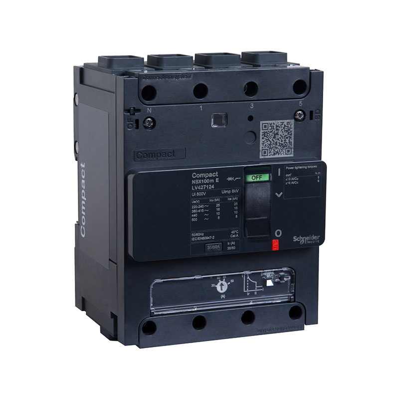 施耐德 NSXm E 塑壳配电保护EverLink NSX100M E TM100D 4P3D 固定式 EVERLINK连接器