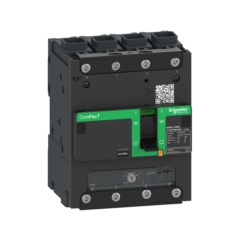 施耐德 NSXm E 塑壳配电保护EverLink NSX100M E TM25D 4P3D 固定式 EVERLINK连接器 (新)