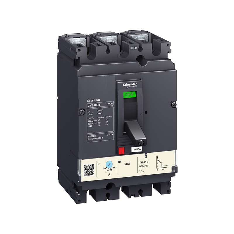 施耐德 CVS交流塑壳配电保护断路器 CVS100B TM50D 3P3D(3P)插入式