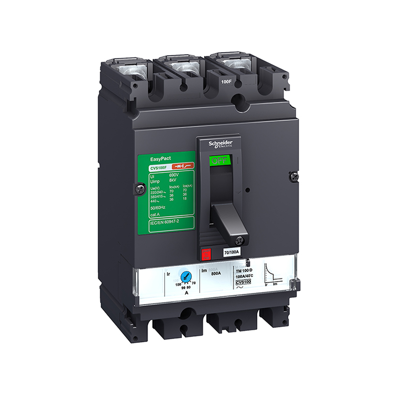 施耐德 CVS塑壳电动机保护断路器 CVS100N MA6.3 3P3D(3P)固定式前接线