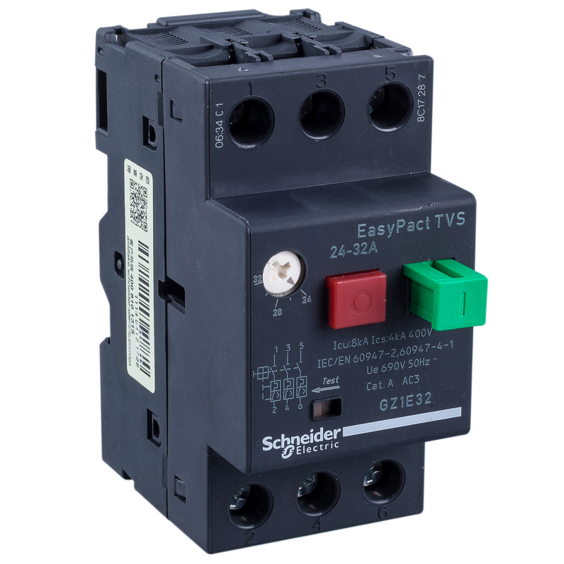 施耐德 GZ1E 电动机保护断路器 GZ1E08N 2.5-4A