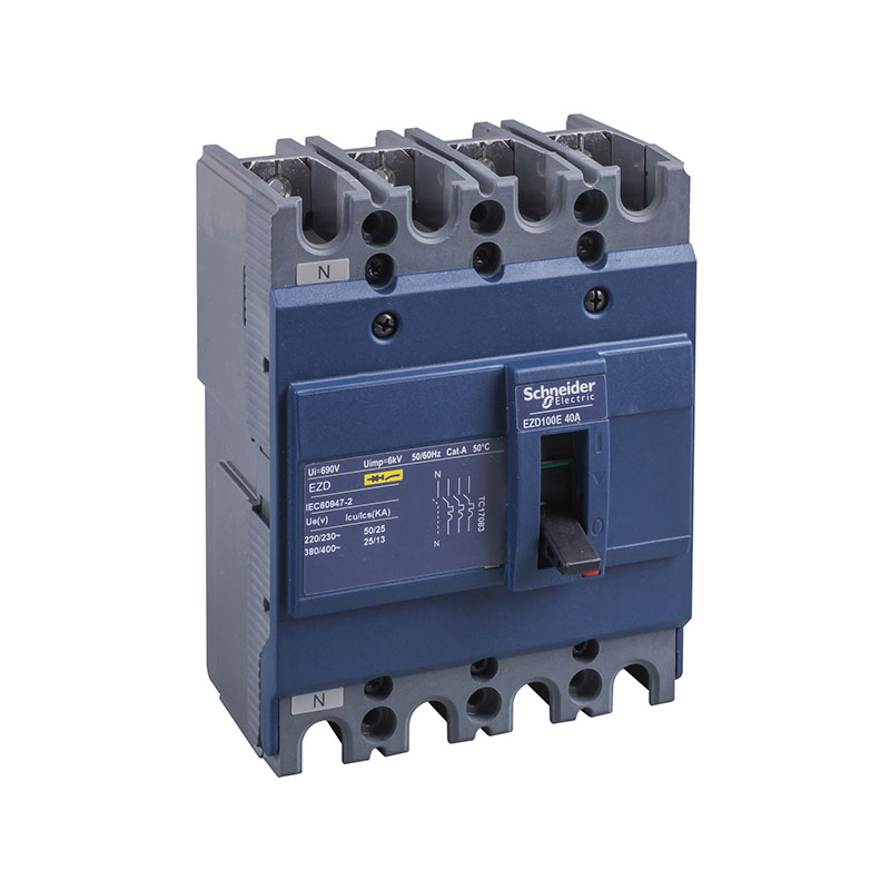 施耐德 EZD塑壳配电保护断路器 EZD160S-125A 固定式/板前接线 4P(新)