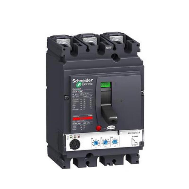 施耐德 NSX AC塑壳配电保护断路器 NSX250N MIC5.2A 100A 3P3D (3P) 电操 AC380V 固定式前接线