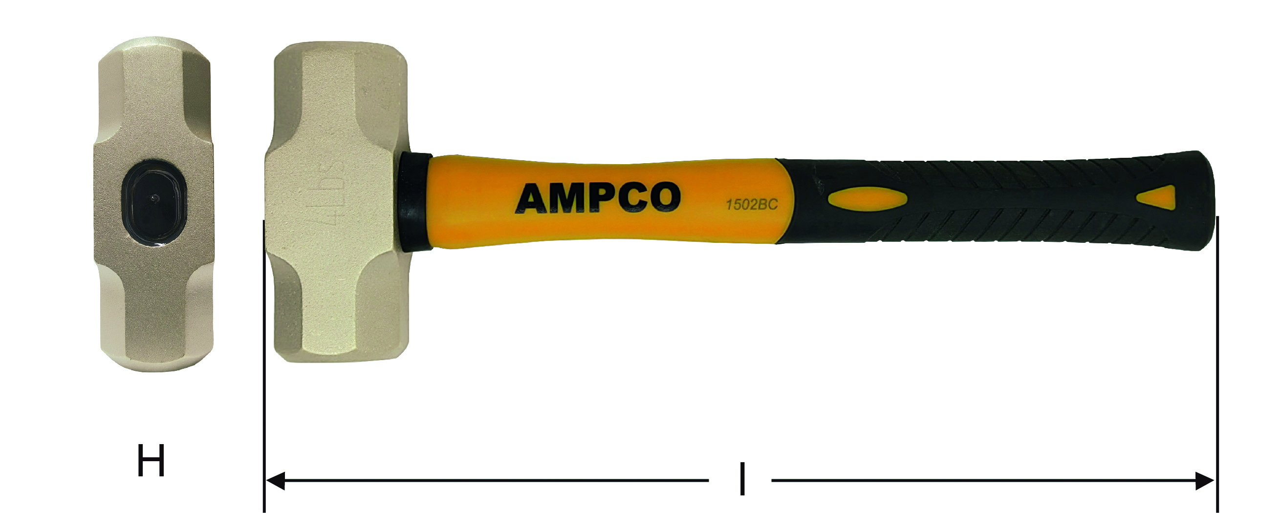 AmpcoSafetyTools/安博科防爆工具 防爆纤维柄八角锤 FG0074A