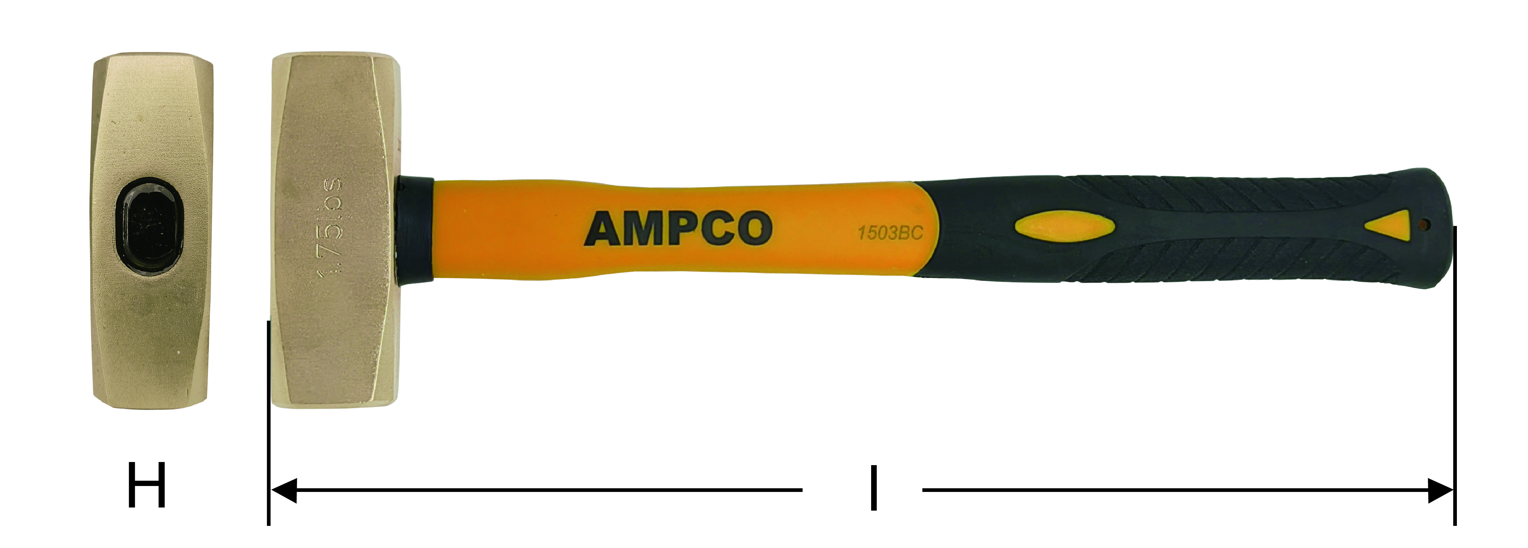 AmpcoSafetyTools/安博科防爆工具 防爆双面工程锤  铝青铜 FE0017A