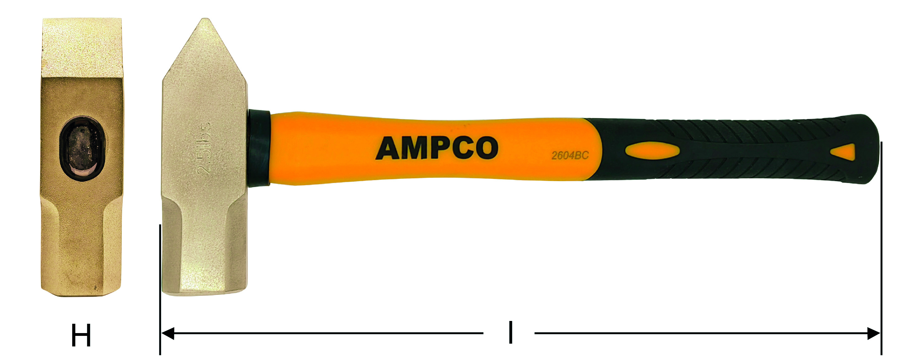 AmpcoSafetyTools/安博科防爆工具 防爆横头工程锤  铝青铜 FC0042A
