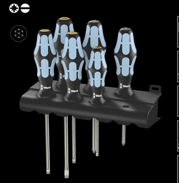 WERA/维拉 3334/3355/6 不锈钢螺丝刀组套 05032061001