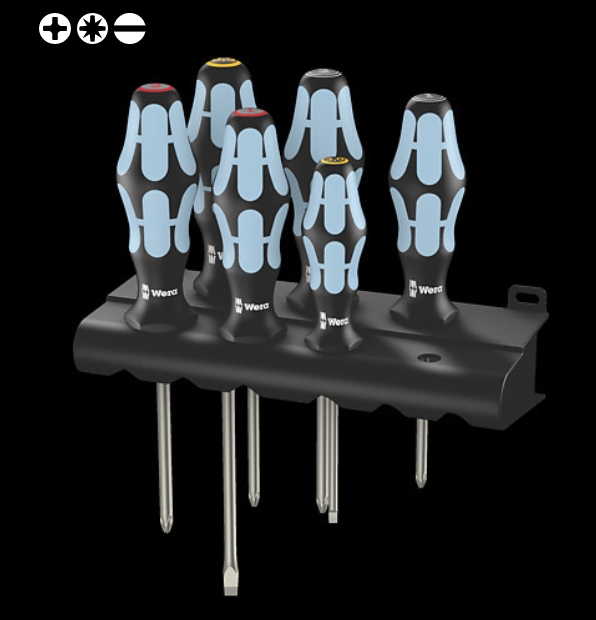 WERA/维拉 3334/3350/3355/6 不锈钢螺丝刀组套 05032063001